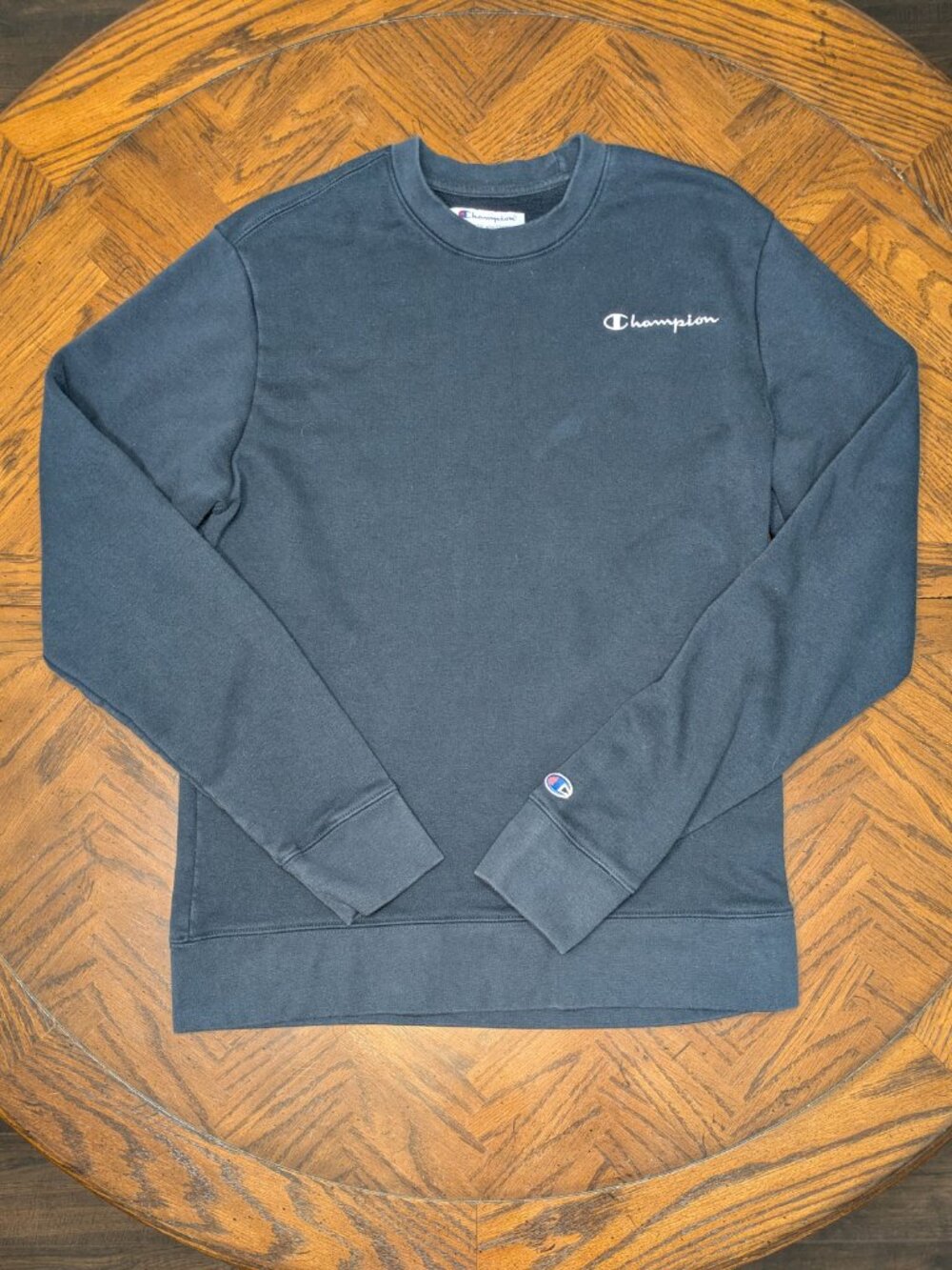 Dark Blue Champion Sweater - Men's S - Long Sleeve Pullover